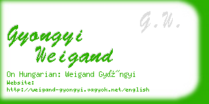 gyongyi weigand business card